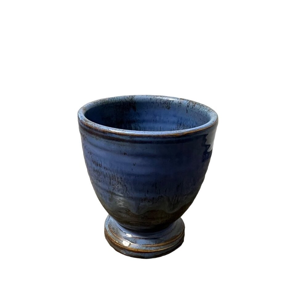 Shearwater Pottery 3.5 Inch Dark Wisteria Blue Pine Cone Small Goblet